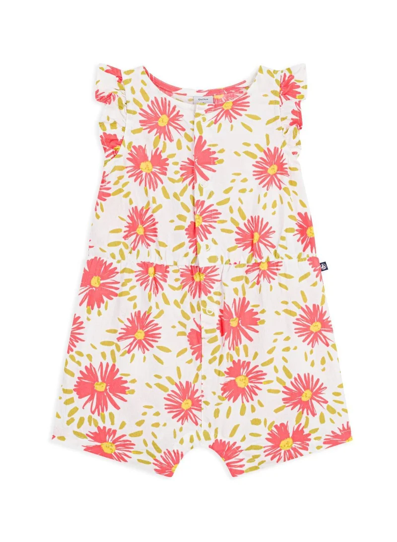 بيتي باتو Babies' floral print cotton playsuit